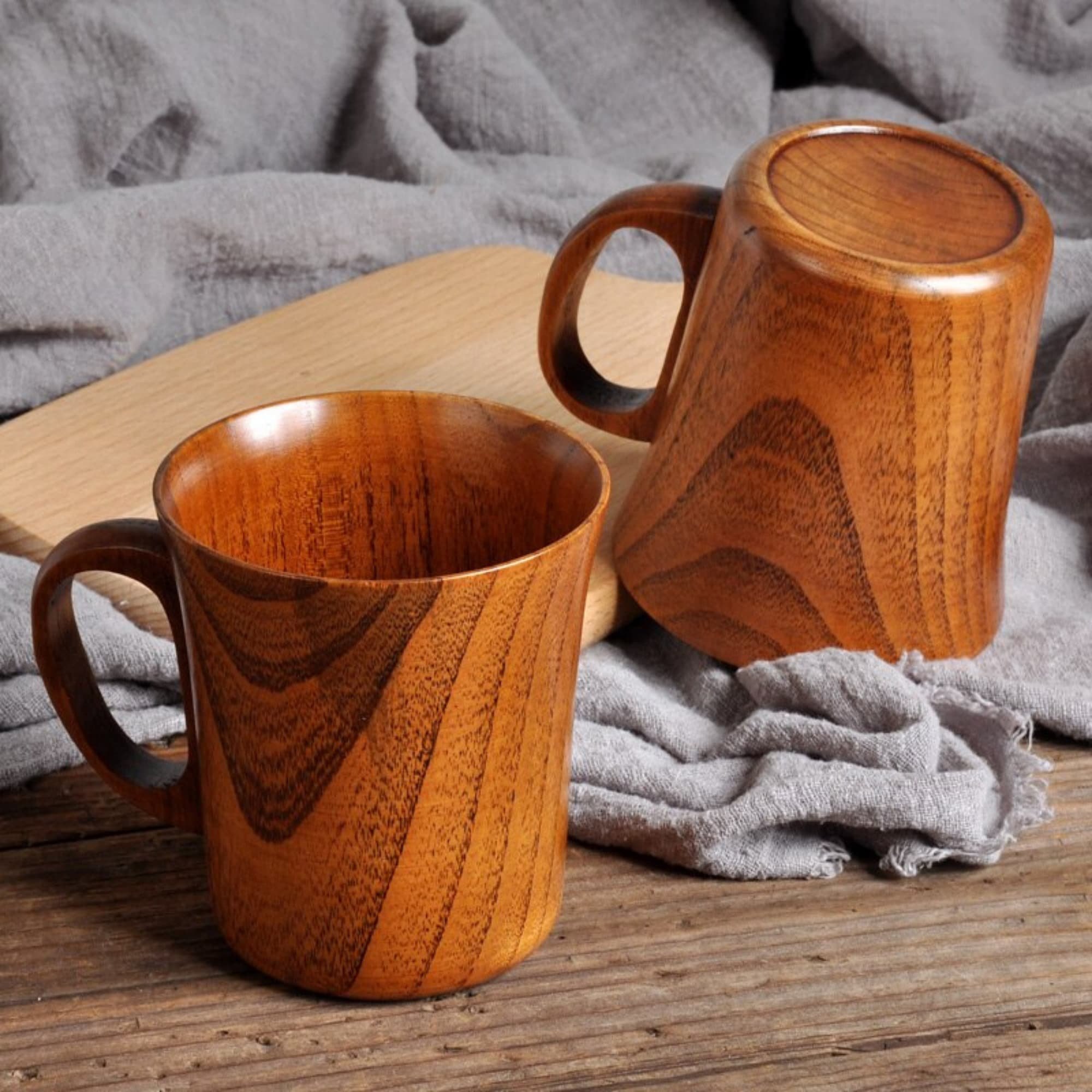 Brown Wooden Cups